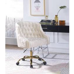 Benzara BM194309 Base Cream Office Chair