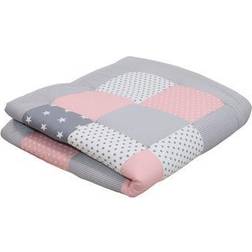 Ullenboom Manta De Juegos Patchwork Rosa Gris 120x120 cm 47.2x47.2"