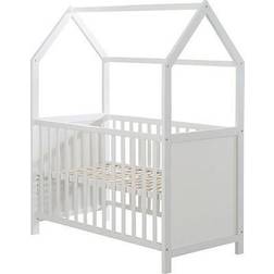 Roba House Bed 60 x 120 cm Changing Top Vit