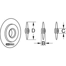 KS Tools Spare cutting wheel for pipe cutter, V2A, 11 mm 1045054