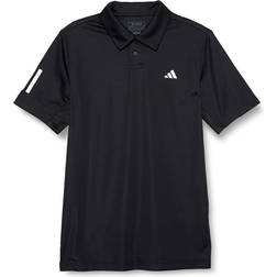 Adidas Boys' Club Tennis 3-Stripes Polo Shirt, Black