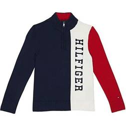 Tommy Hilfiger Boys 8-20 Colorblock 1/4 Zip Sweater Navy 16/18