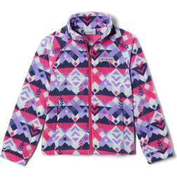 Columbia Youth Girls Benton Springs II Printed Fleece, White Checkpoint