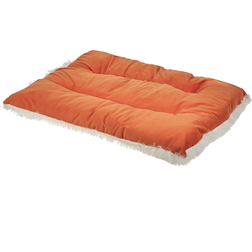 Beliani Plush Pet Dog Bed Velvet Polyester 70 Orange