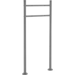 Soporte Poste Para Buzón De Correos De Acero 120 cm Plata