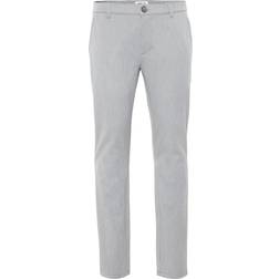 Solid Pantalón Chino 'Frederic' - Gris Claro