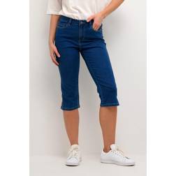 Kaffe Kavicky Capri Jeans Blå Stumpebukser 10505521 Blue Washed