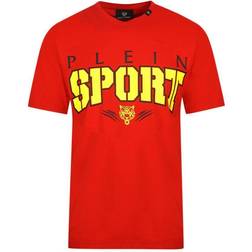 Philipp Plein Sport Mens Bold Logo T-shirt - Red