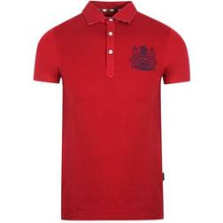 Aquascutum Aldis Crest Chest Logo Polo Shirt - Red