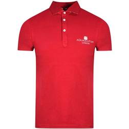 Aquascutum London Bold Logo Polo Shirt - Red