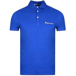 Aquascutum Signature Logo Polo Shirt - Blue