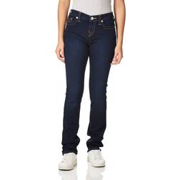 True Religion Misses Billie Mid Rise Straight Leg Jean - Minimal Nötning