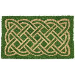 Celtic Handwoven Coconut Fiber Doormat Green, Brown