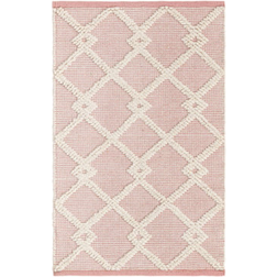 Area Rug Gray, Pink, White