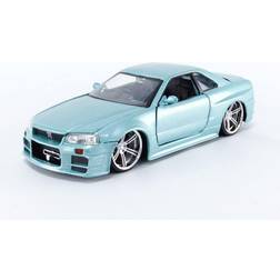 Jada Fast and Furious Brian's Nissan Skyline GT-R R34 1:24 Scale Die-Cast Metal Vehicle