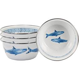 Golden Rabbit Enamelware Set Fish Camp Salad Bowl