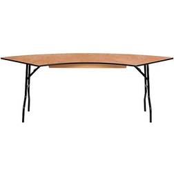 Flash Furniture YT-WSFT60-30-SP-GG Crescent Shaped Folding Banquet Dining Table