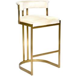 Bethel International Cow Hide Fur Bar Stool