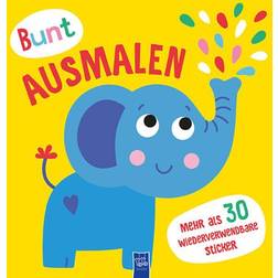 Bunt Ausmalen Cover gelb Elefant