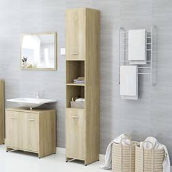 vidaXL Mobile da Bagno Rovere Sonoma 30x30x183.5 cm