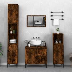 vidaXL Bathroom Cabinet Smoked Oak 30 x 30 x 190 cm