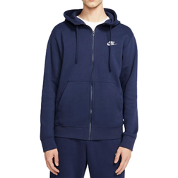 Nike Sportswear Club Fleece Full-Zip Hoodie Men - Midnight Navy/White