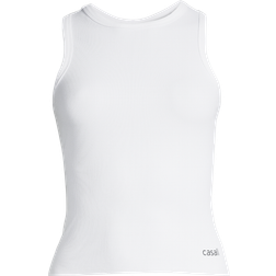 Casall Defined Rib Racerback Tank Top - White