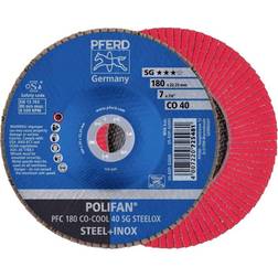 Pferd POLIFAN Fächerscheibe PFC 180x22,23 mm konisch CO-COOL 40 SG STEELOX Stahl/Edelstahl