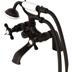 Kingston Brass KS287 Essex Deck Clawfoot Tub Black