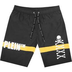 Philipp Plein TM Skull and Bones Swim Shorts - Black