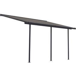 Palram Grau, Bronze Canopia Terrassenüberdachung Capri 3x4.25