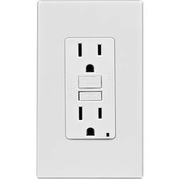 Leviton SmartlockPro GFCI Outlet 15A 125V Duplex White NEMA 5-15R