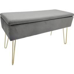 Echtwerk Scarlett Grey Opbevaringsbænk 75x41.5cm