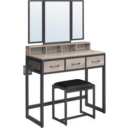 Vasagle RVT004B02 Greige/Black Sminkbord 40x90cm