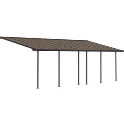 Palram Bronze, Grau Canopia Terrassenüberdachung Capri 3x8.51