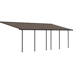 Palram Gris, Bronce Pérgola Adosada Capri 299x860 Cm Gris