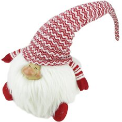 Northlight 14.75" Red "Chipper Sitting Chubby Santa Gnome Decoration