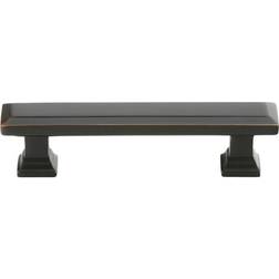 Emtek Geometric Rectangular Cabinet Pull 3 in Oil Rubbed Bronze
