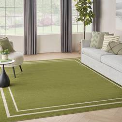 Nourison Essentials Indoor/Outdoor Bordered Green