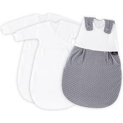 Träumeland Babyschlafsack LIEBMICH 3-tlg PÜNKTCHEN-GRAU 80/86 (A)