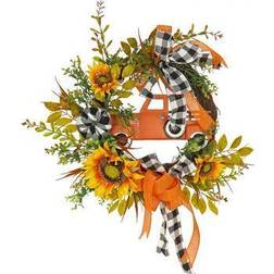 National Tree Company Wreaths Yellow 26'' Harvest Country Sunflowers Wreath Decoration