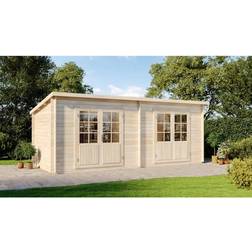 Gartenhaus Maria Twin Naturel 28 mm 601 x 275 cm (Surface du bâtiment )