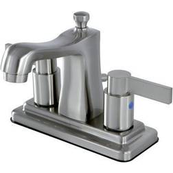 Kingston Brass FB4648NDL 4 in Centerset Bathroom Faucet Brushed Nick Grey