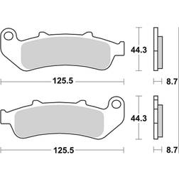 TRW Lucas Bremsbeläge organisch MCB658 125,5x44,3x8,7mm