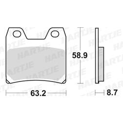 TRW Lucas Bremsbeläge organisch MCB725 63,2x58,9x8,7mm