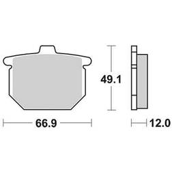 Lucas Bremsbeläge organisch MCB62 66,9x49,1x12mm