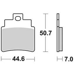 TRW Lucas Bremsbeläge organisch MCB732 44,6x50,7x7mm