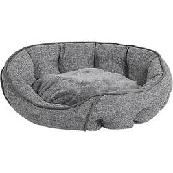 Beliani Cama Para Mascotas Redonda De Lino Gris Para Perros O Gatos Sala De Estar Dormitorio Estilo Boho Candir