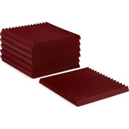 Auralex Studiofoam Wedges Burgundy 61x61x5cm panneau d&apos absorption rouge (lot de 12)