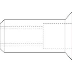 Blindnittemøtrik M4 Set of 500